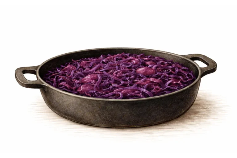 Geschmorter Rotkohl mit Rotwein und Apfel